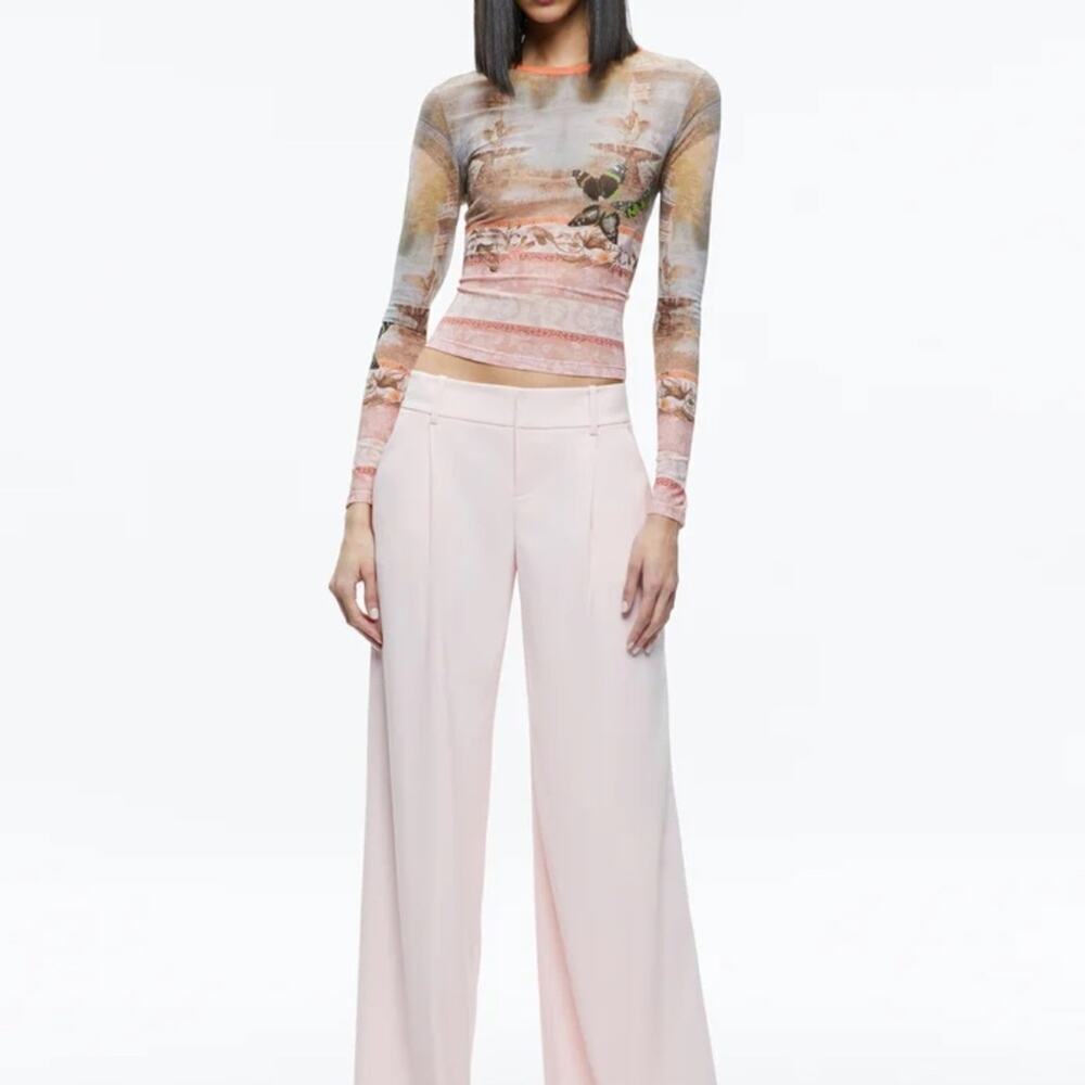 Alice + Olivia, Eric Low rise pants pink (size 6) 242